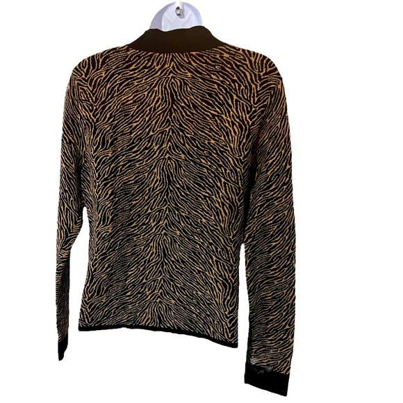 Dane Lewis Long Sleeve Tiger Stripe Print Cardigan - Size Large - Picture 3 of 3